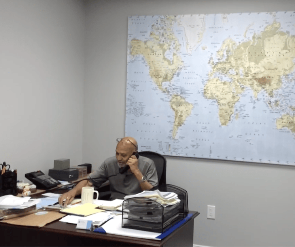 Team member working at a desk in the Innovative Resin Systems office